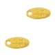 DQ Metal charm tag "Handmade" 11x5mm Gold